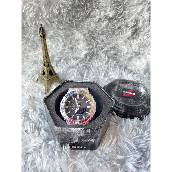 Casio GA-2100 with Rainbow Gems Casing | Shopee Malaysia