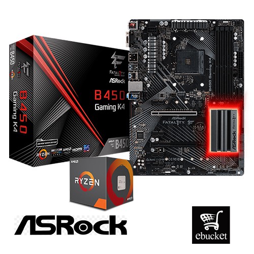 Asrock B450 Gaming K4 + AMD Ryzen CPU Combo | Shopee Malaysia