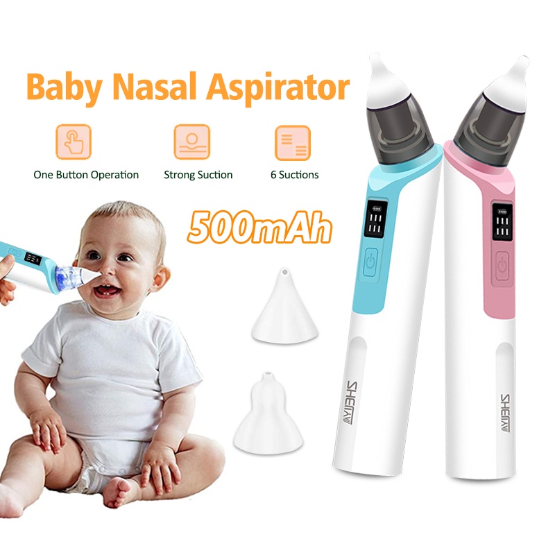 Nasal Aspirator Baby Rechargeable Baby Nose Ear Cleaner Soft Silicone 