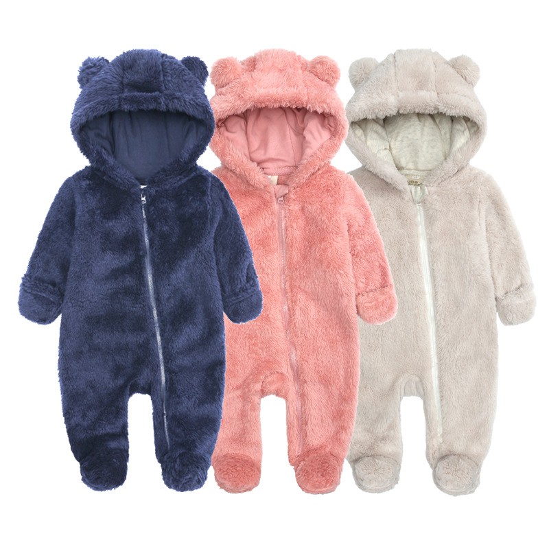 Baby Girls Boys Autumn Bear Cotton Long Sleeve Long Pants Hoodie