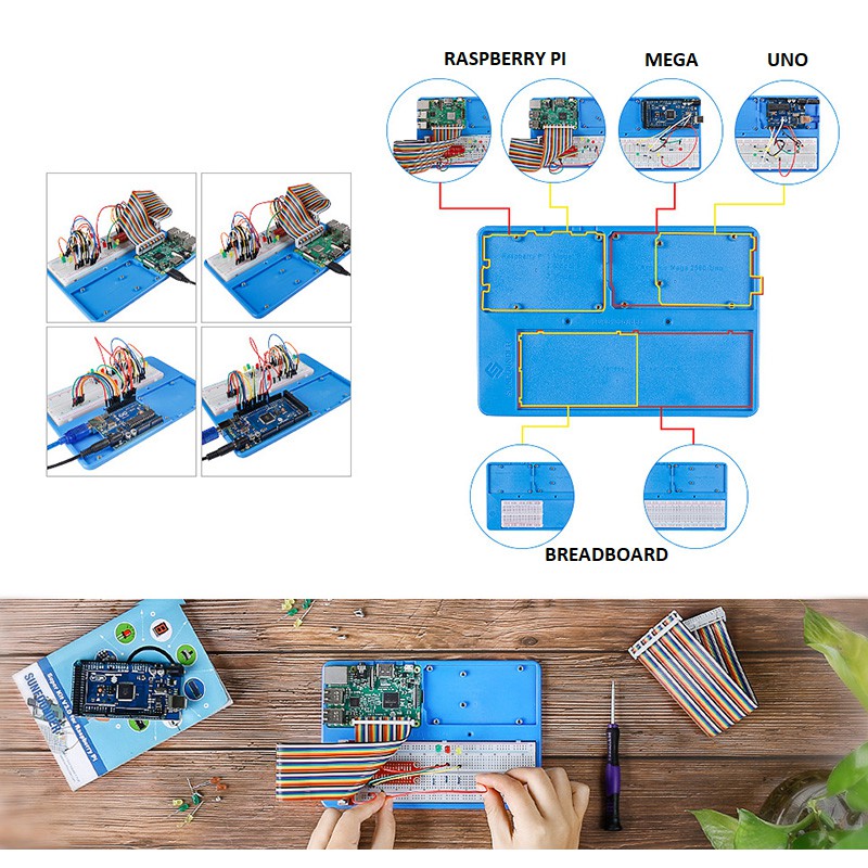 5 in 1 RAB Holder ABS Plate Base for Raspberry Pi, Arduino UNO R3 ...