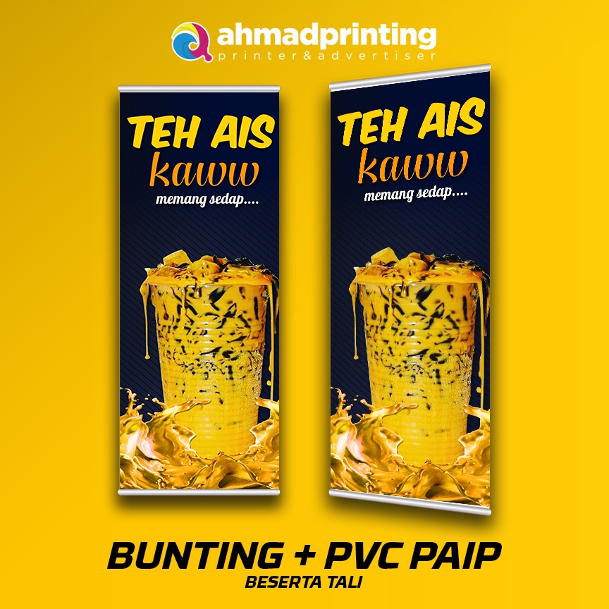 Banner Bunting Teh Ais Viral Print Harga Kilang - BT 3 | Shopee Malaysia