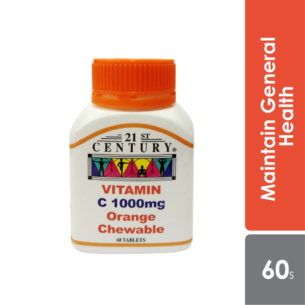 21ST CENTURY Vitamin C Chewable 1000mg 60 s Shopee Malaysia
