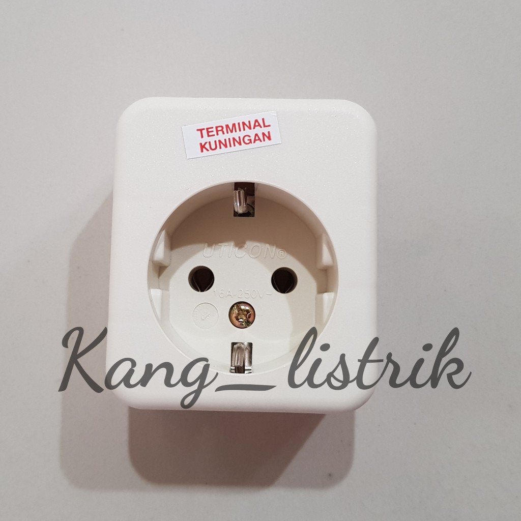 Uticon ST118 1 Hole Socket / Grounded Socket Cream Color | Shopee Malaysia