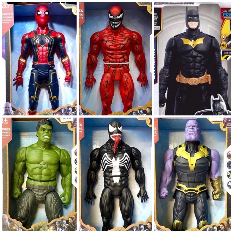 Batman and hot sale spiderman figures