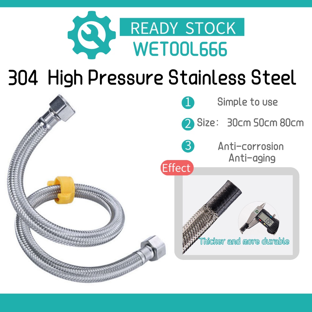 Flexible Hose Bathroom Toilet 304 Stainless Hose Pipe Stainless Steel