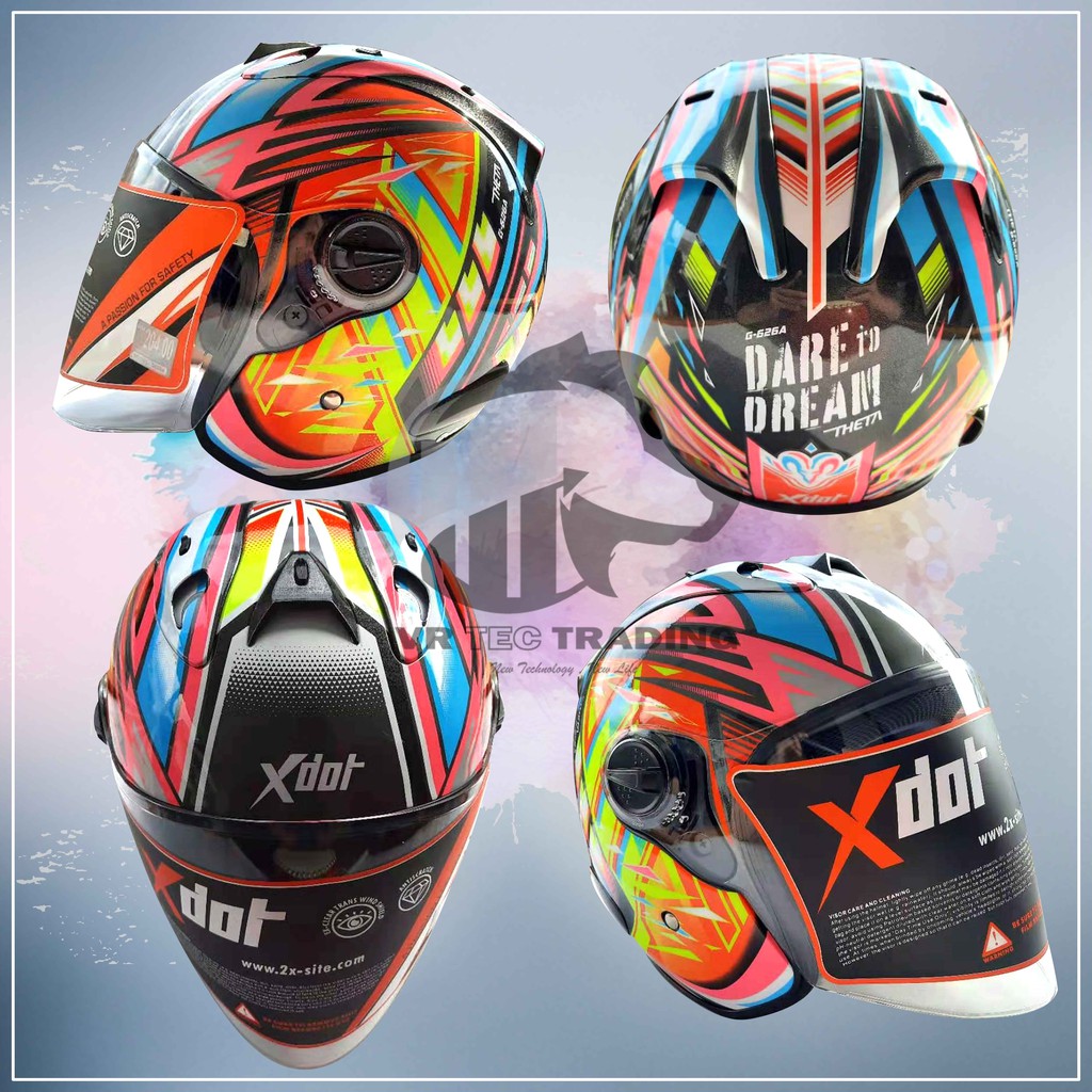 💕Ready Stock💕Xdot limited Dream Helmet with Clear Visor Full Face