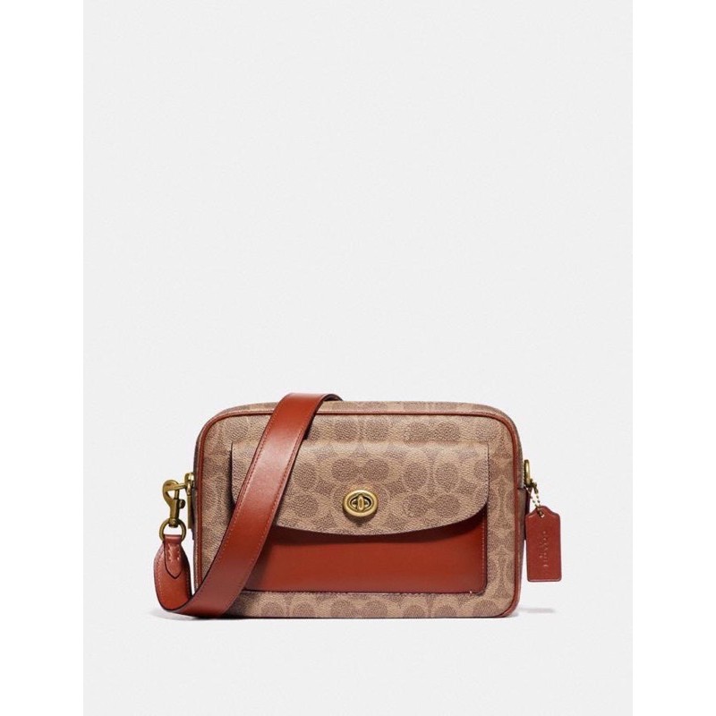 Coach Cassie Camera Bag In Signature Canvas Shopee Malaysia