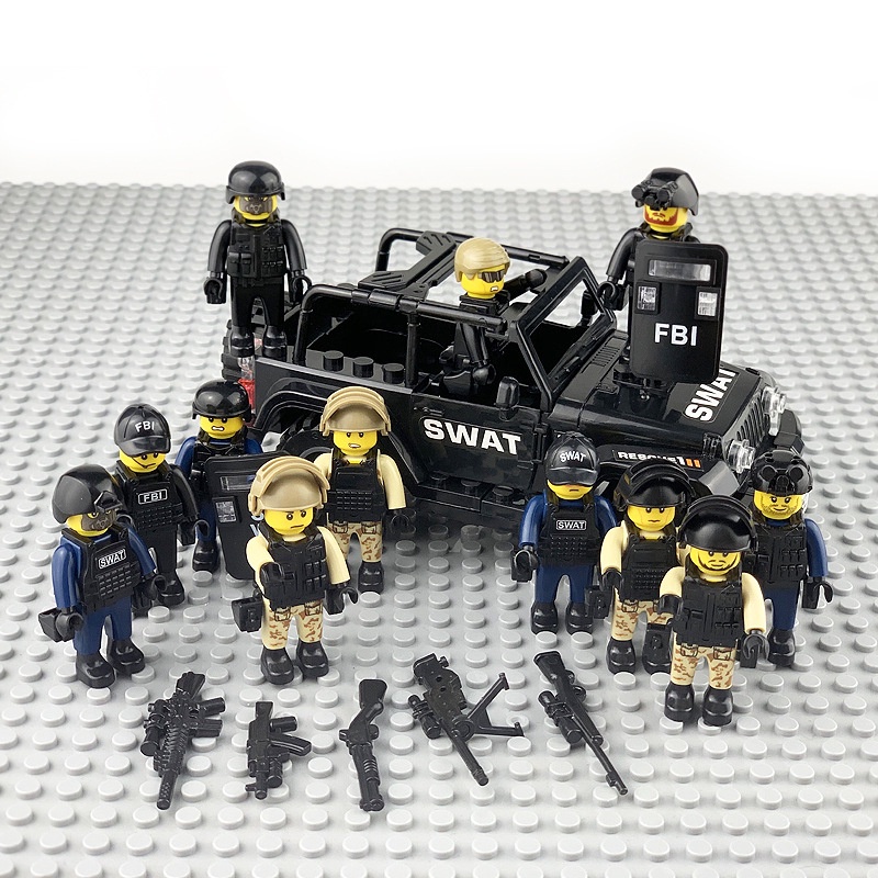 12pcs Lego Special FBI SWAT Task Force Team Minifigures Set Without ...