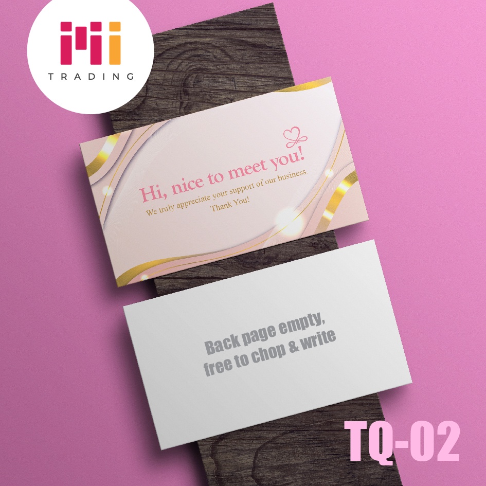 1 pcs x TQ Card / Kad Terima Kasih / Business Card @ Luxury & Pastel ...