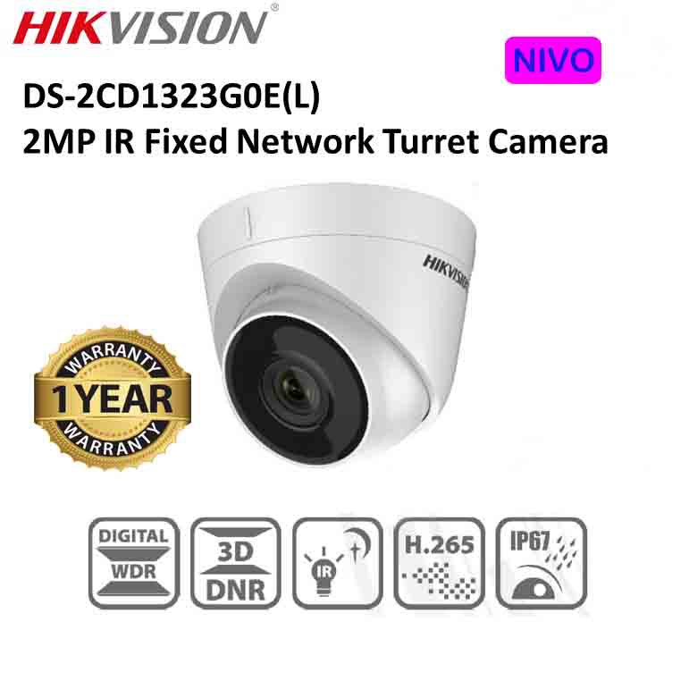 HIKVISION DS-2CD1323G0EL 2MP IR IP Fixed Network Turret Camera DS ...