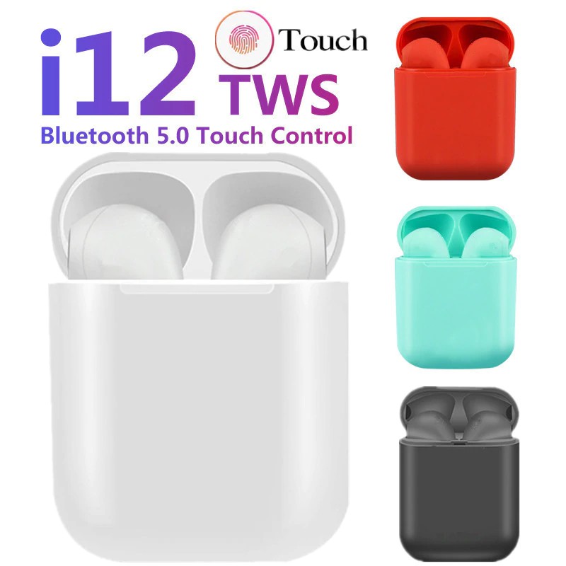 Colors i12 TWS Bluetooth Earphone 5.0 Wireless Headphones Sport Earbuds Headset with mic