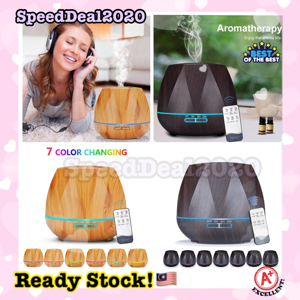 Ready Stock!💥 Remote Control Aroma Diffuser Humidifier Ultrasonic 550ML ...
