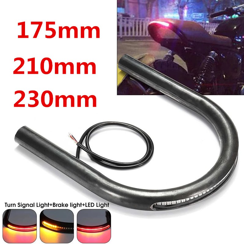 20MM Tube Universal Cafe Racer Seat Frame Hoop Brat Style Loop with LED ...