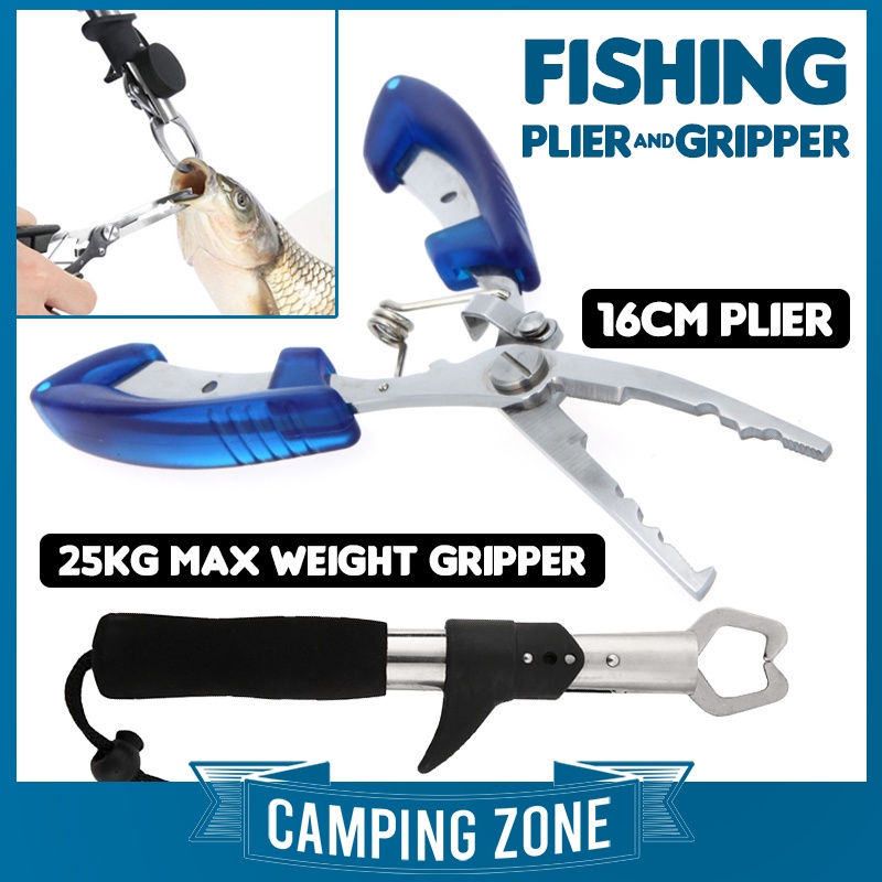 BL-039 Fish Gripper Maximum Weight 15KG Fishing Tool Fish Lip Grabber Clip  Clamp Fish Pliers Holder Alat Pancing Ikan