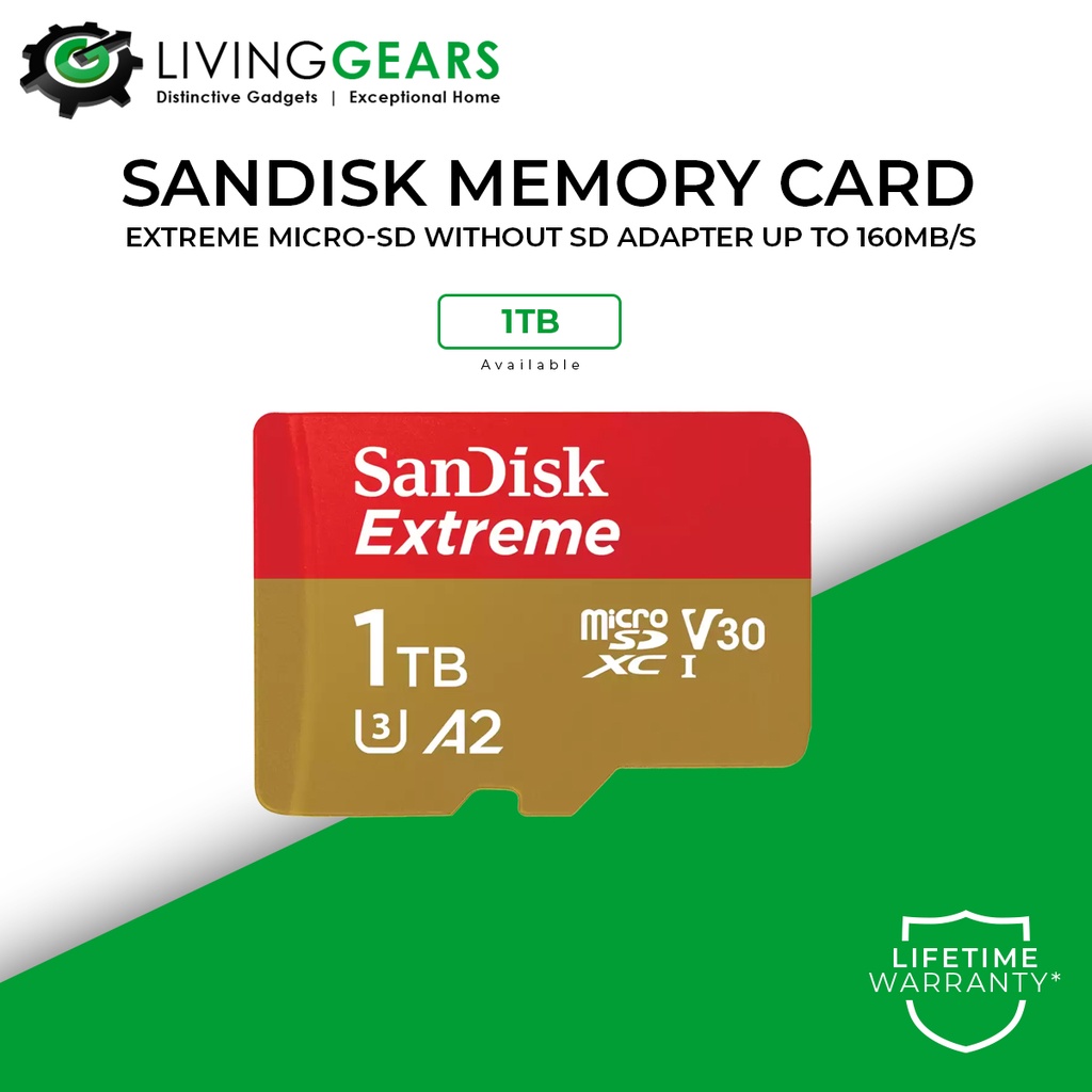 SanDisk Memory Card MicroSD SDHC & SDXC Extreme Up To 190MB/S (400GB/512GB/1TB) Shopee Malaysia