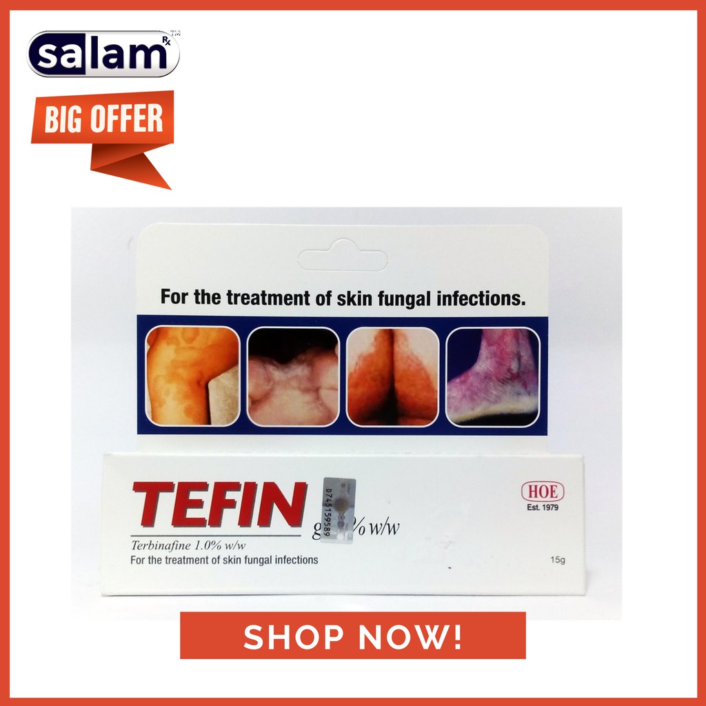 TEFIN GEL TERBINAFINE 1% 15G [EXP:11/2025] [ANTIFUNGAL GEL / JANGKITAN ...