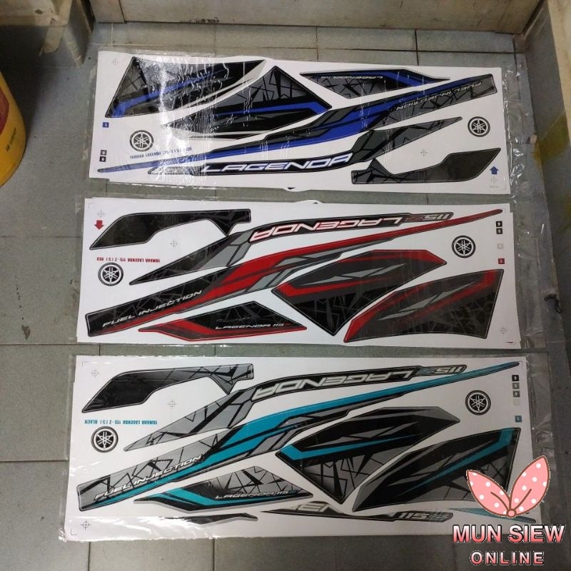 Stiker sticker body cover set stripe (5) yamaha srl115fi srl 115 fi ...