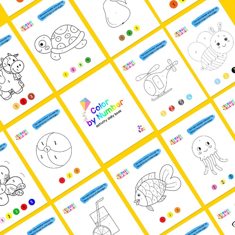 Color by Number Coloring Book According to Numbers Children's ...