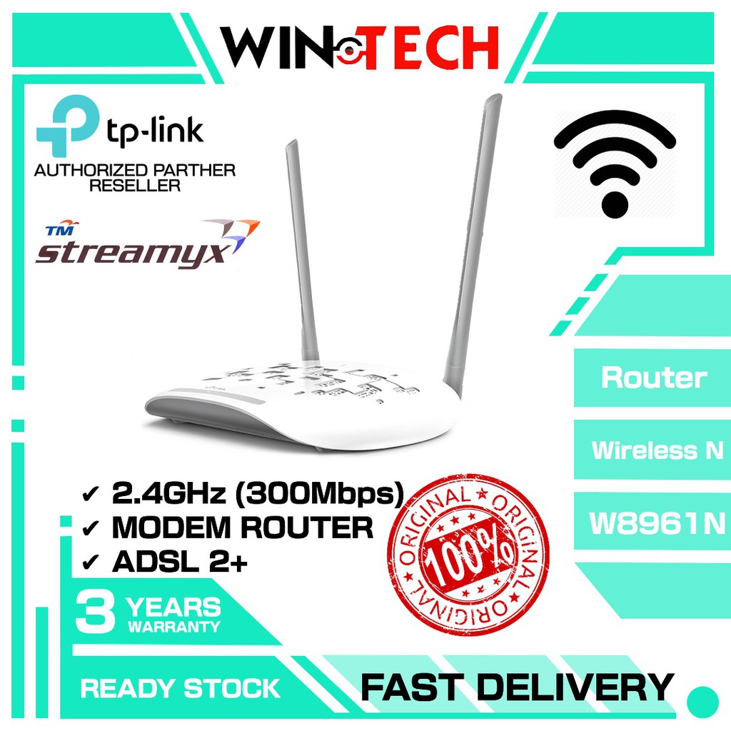 TP-LINK TD-W8961N 300Mbps ADSL2+ Streamyx WiFi Modem Router | Shopee ...