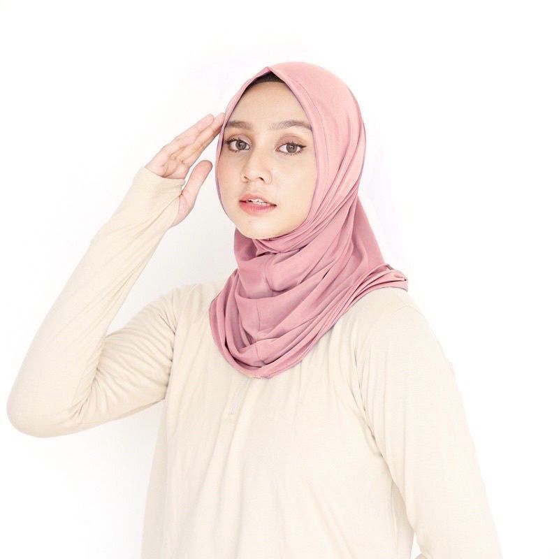 Hijab Bergo Hamidah Non Pet Jersey I HIjab Sport Non Pet I HIjab ...