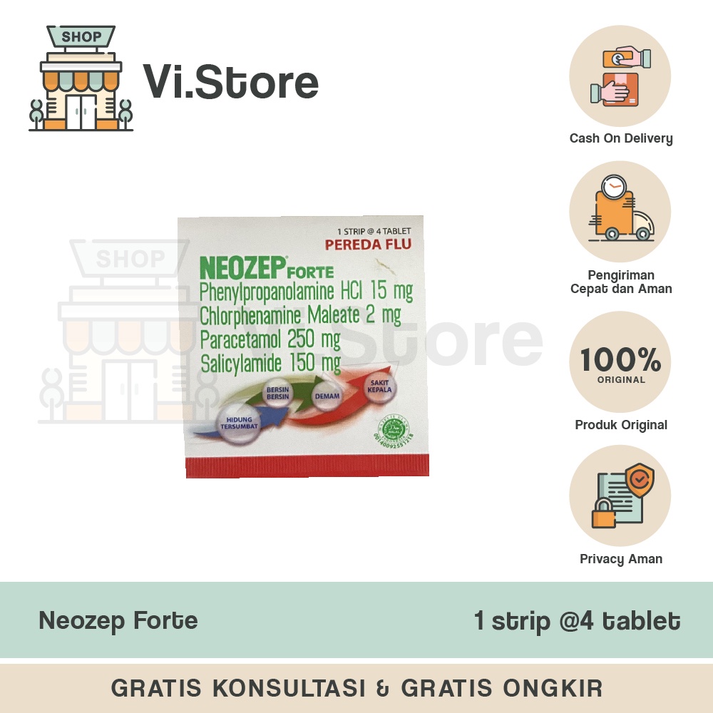 Neozep Forte Flu Reliever 1 Strip @ 4 tablets | Shopee Malaysia