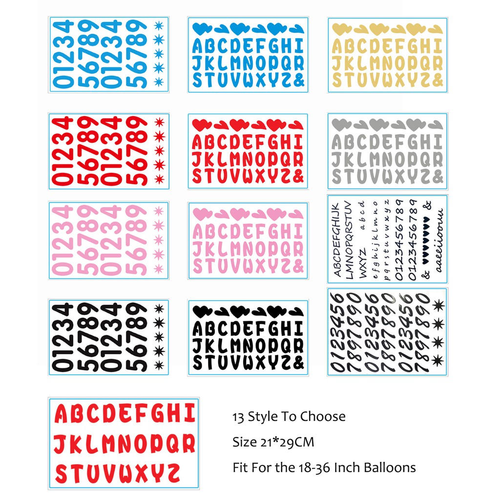 Paper STICKER Letters Numbers DIY Happy Birthday Decor BOBO GLITTER ...