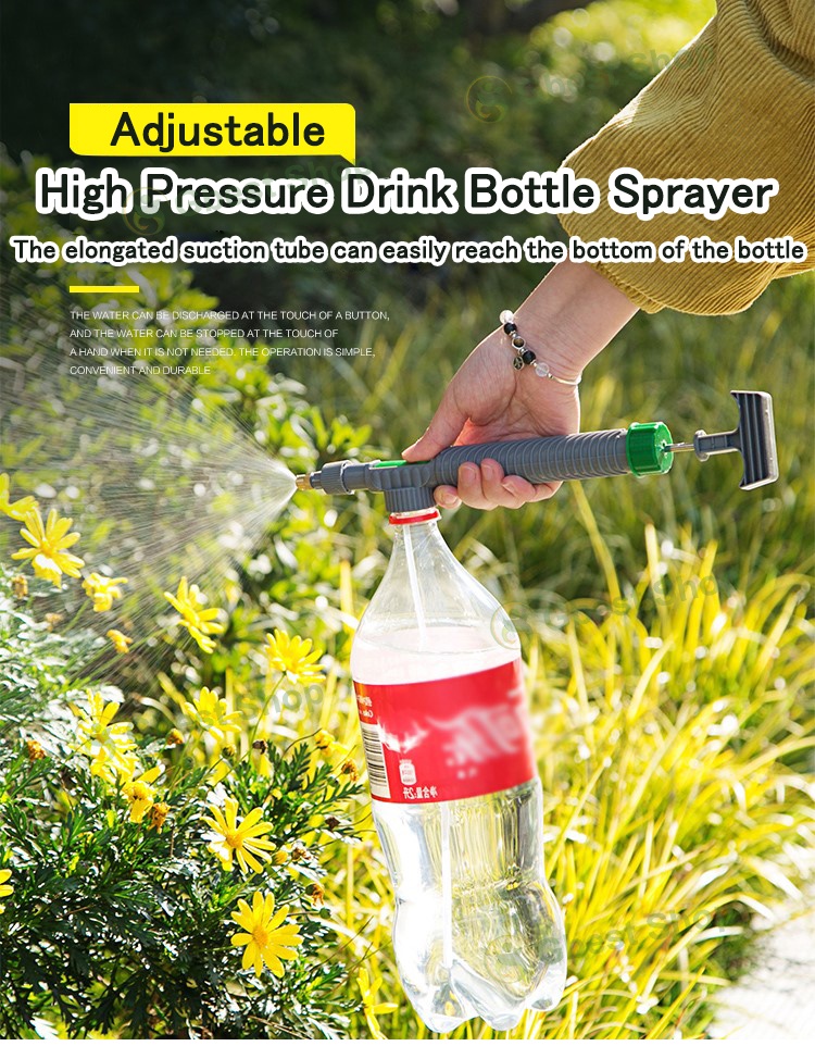 Home Garden High Pressure Air Pump Sprayer Adjustable Drink Bottle 