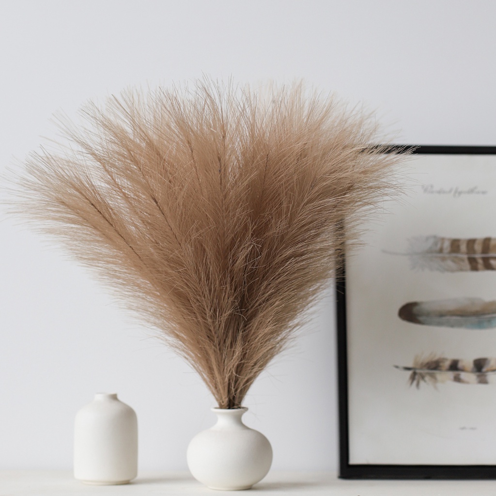 1pc Artificial Short Reed Grass Green Plant Fake Flowers Leaves For ...