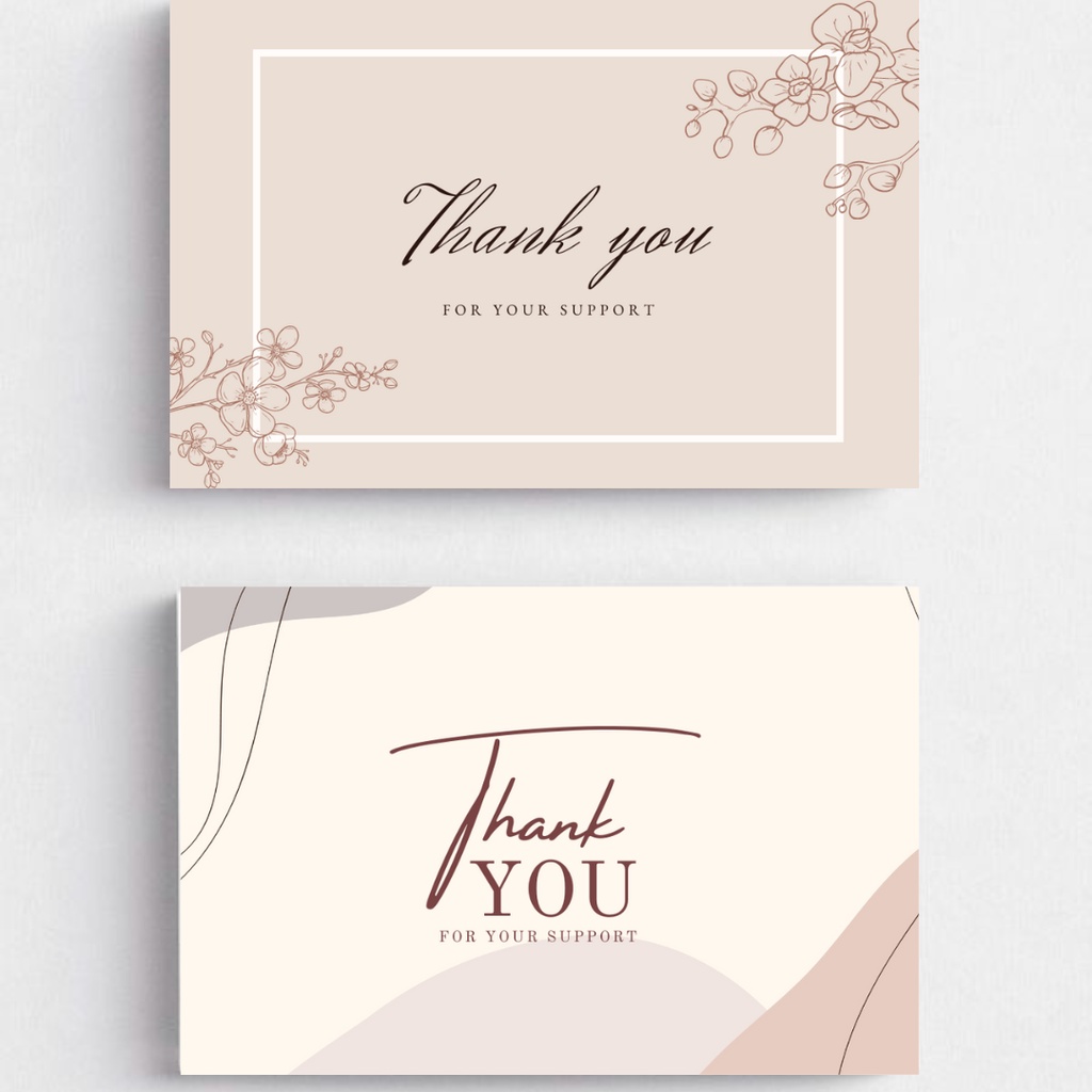 Thank You Card   Business Kad Terima Kasih Colours Minimalist Ready 