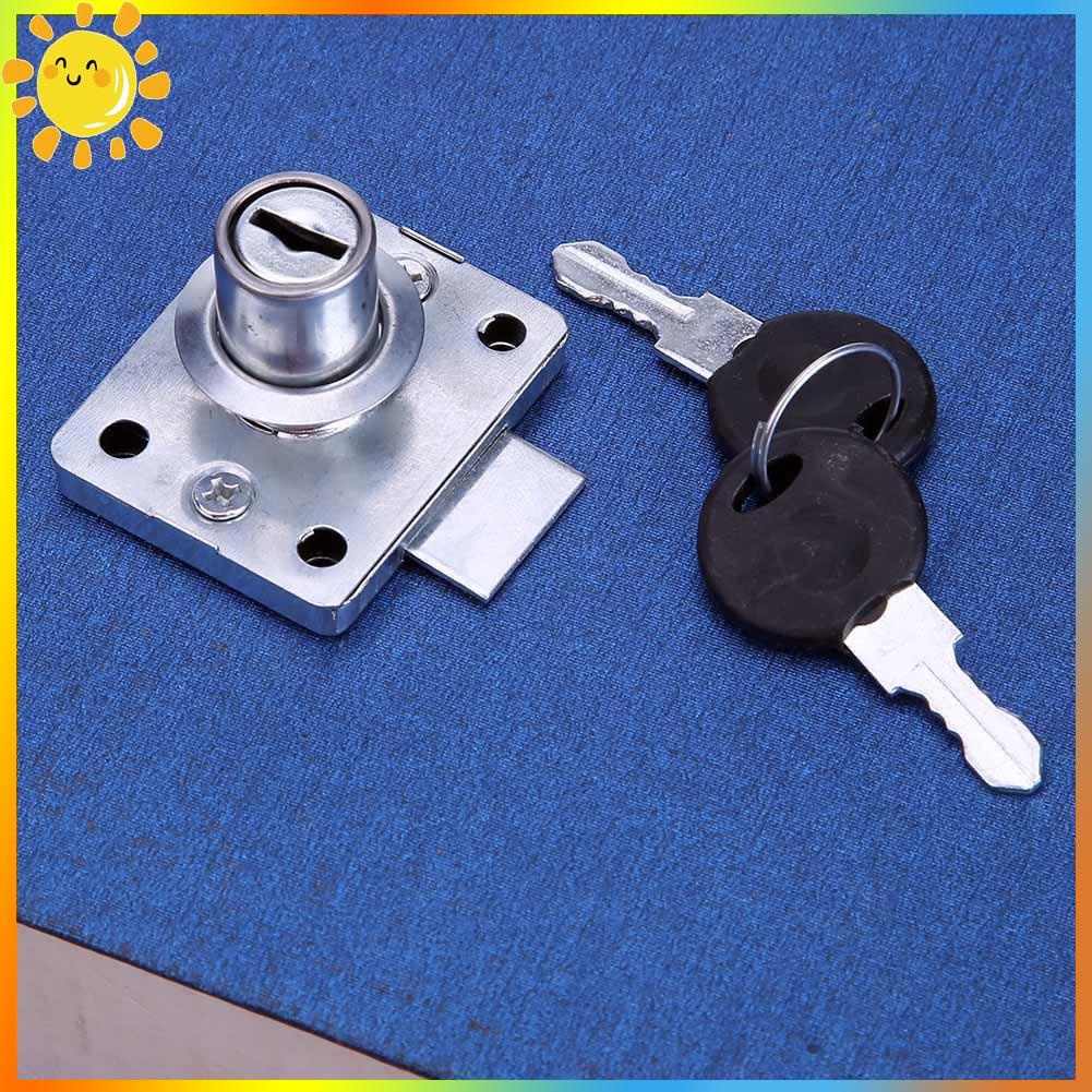 Hardware Steel Drawer Lock Desk Wardrobe Furniture Cabinet Locker w/2 ...