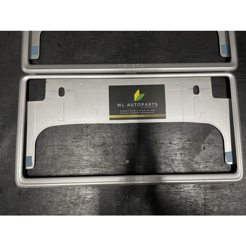 Toyota matt silver number plate plate holder halfcut japan not chrome ...