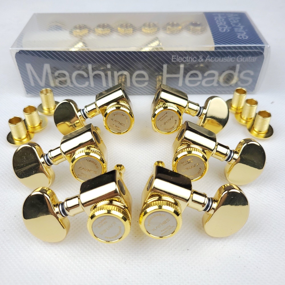 1 Set Kaynes 3R3L Locking Electric Guitar Machine Heads Tuners For LP