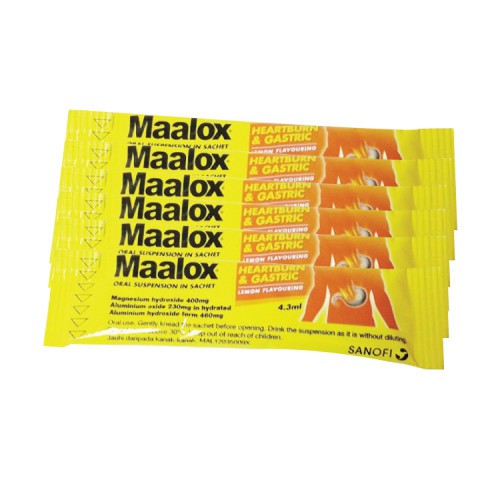 Maalox Oral Suspension Sachets 4.3ml 1 sachet (Antacid Gastric