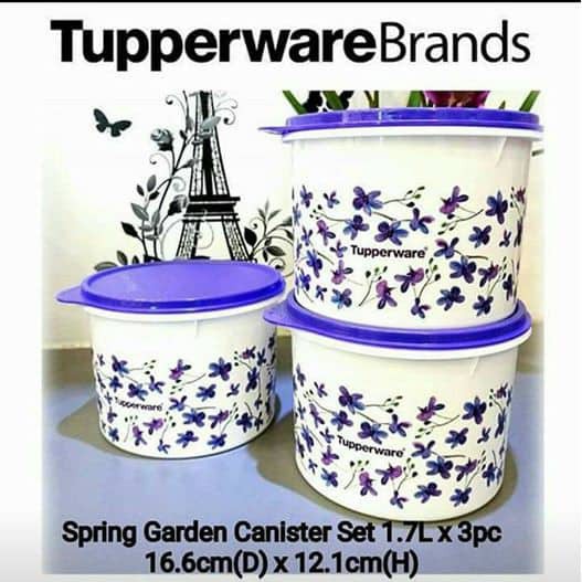 Tupperware Spring Garden Canister (3) 1.7L | Shopee Malaysia
