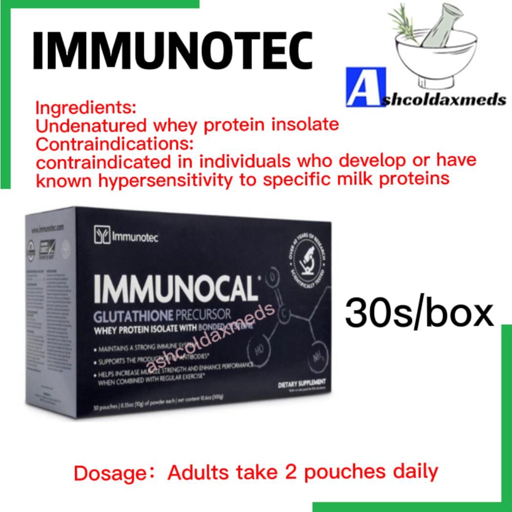 glutathione with vitamin e Immunotec IMMUNOCAL® 30 pouches | 10g of powder each EXP07/2027