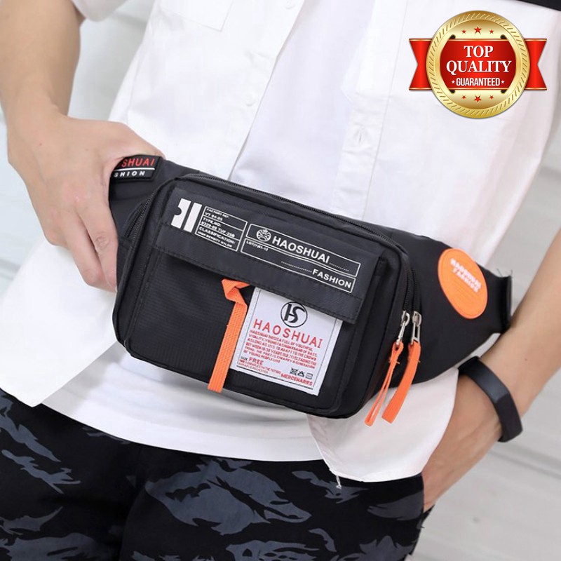 Haoshuai Men s Sling Bag ORIGINAL waterproof waistbags Bag