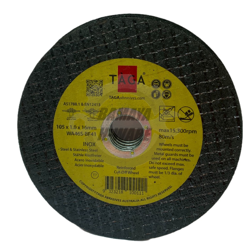 Taga 4'' Metal Cutting Wheel. 4'' Heavy Duty Cutting Disc (taga 