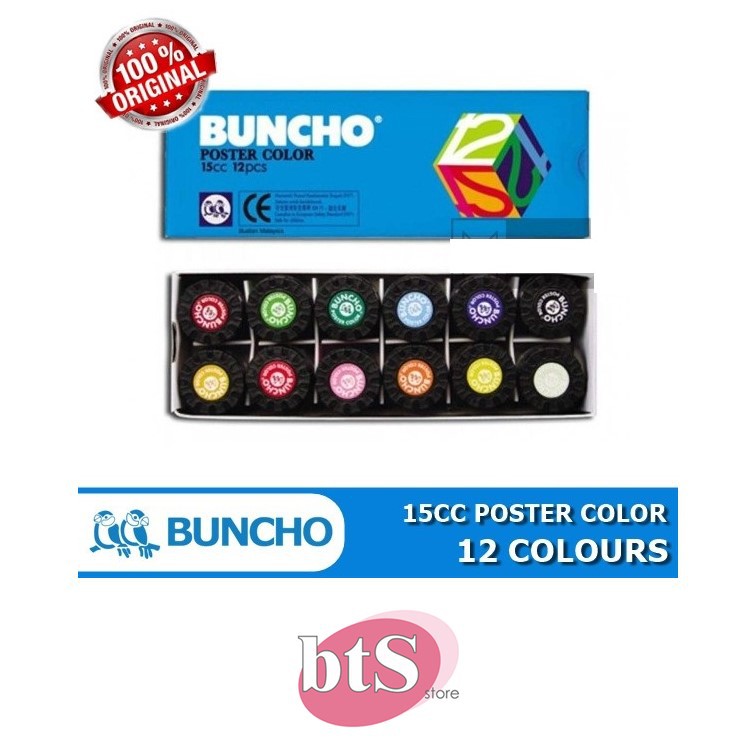 Buncho Poster Color (12 Color/Box)