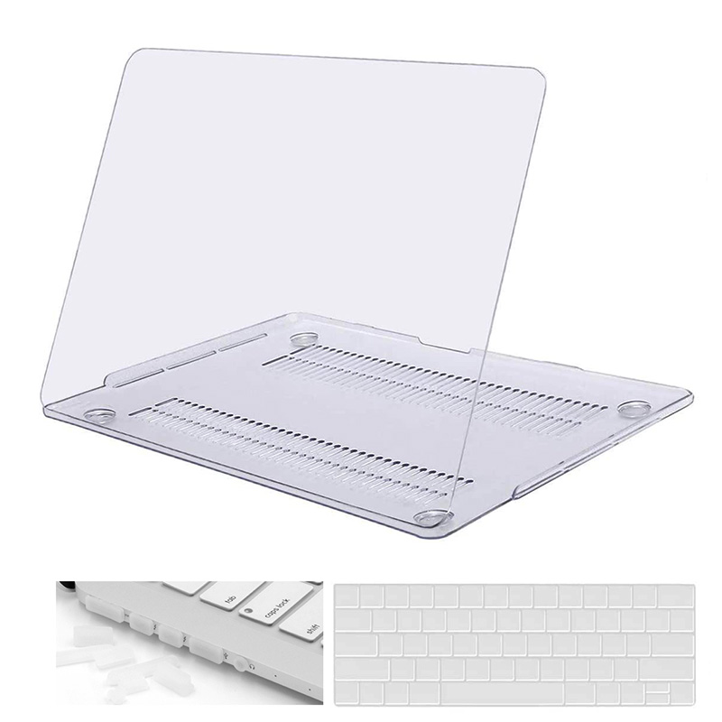 Crystal Clear PC Hard Shell Case with Keyboard Cover and Dust Plug ...