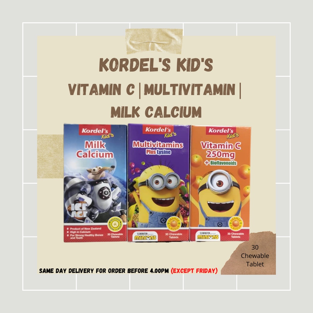 KORDEL'S KID'S MULTIVITAMIN PLUS LYSINE VITAMIN C 250mg Plus