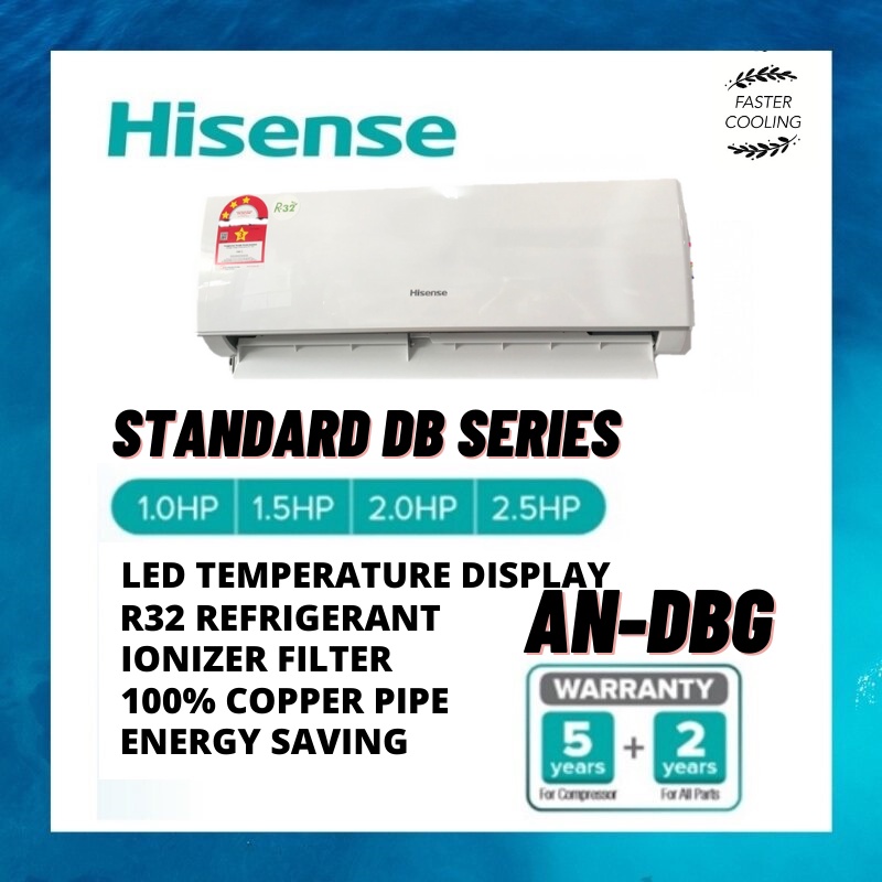 20hp An20dbg Hisense R32 Non Inverter Dbg Series 3 Star Wall Mounted Split Aircond Shopee 4173