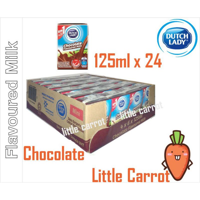 Dutch Lady Chocolate Milk 125ml x 24pcs Shopee Malaysia