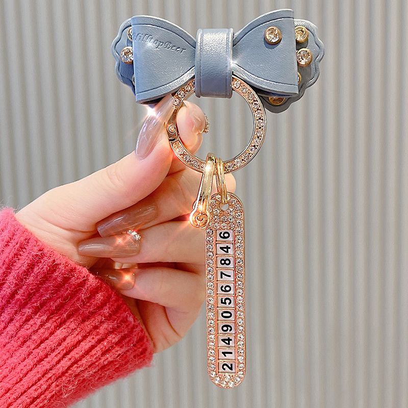 1PCS / Handmade Bow Ladies Car Keychains Luxury Design Bow Pendant Key