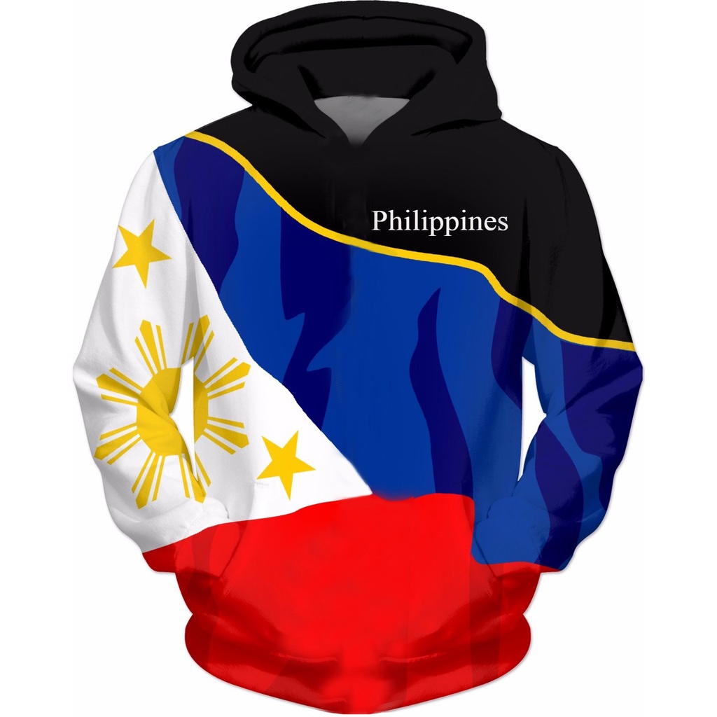 Philippines Custom Flag Hoodie philippines flag jacket Shopee Malaysia