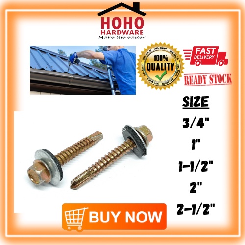 SELF DRILLING SCREW WITH WASHER AWNING SCREW SKRU ONING SKRU ATAP SKRU ...