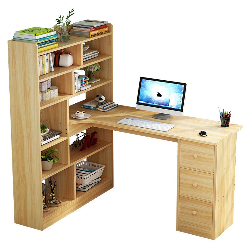 Desk Bookcase Bookshelf Combination Modern Desk Table One Student Desk ...