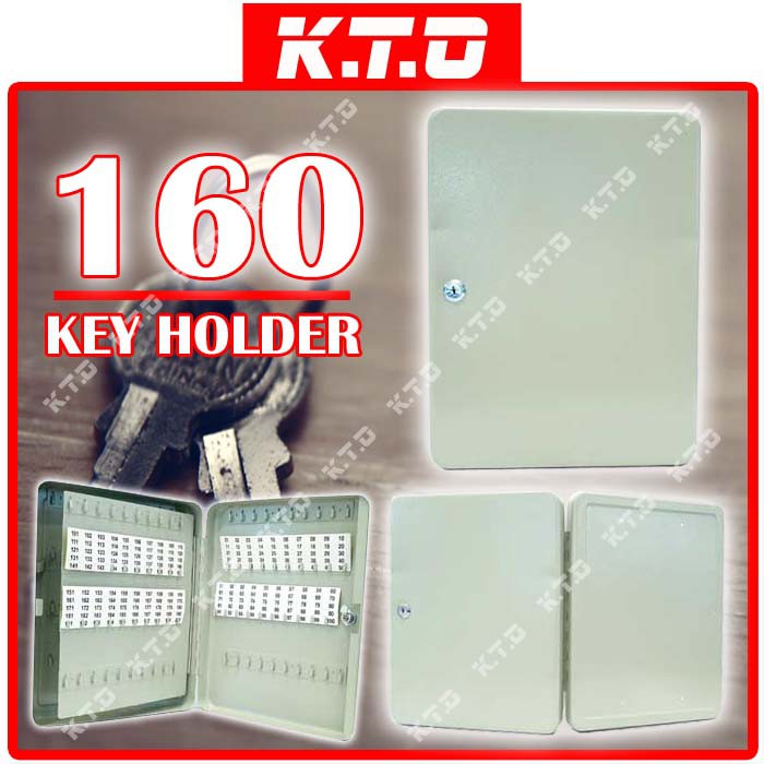 160 KEYS HOLDER LOCKABLE SECURITY METAL KEY BOX STORAGE WALL MOUNTED ...
