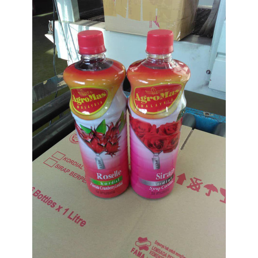 Agromas Kordial Sirap Ros And Kordial Roselle Syrup And Roselle Cordial