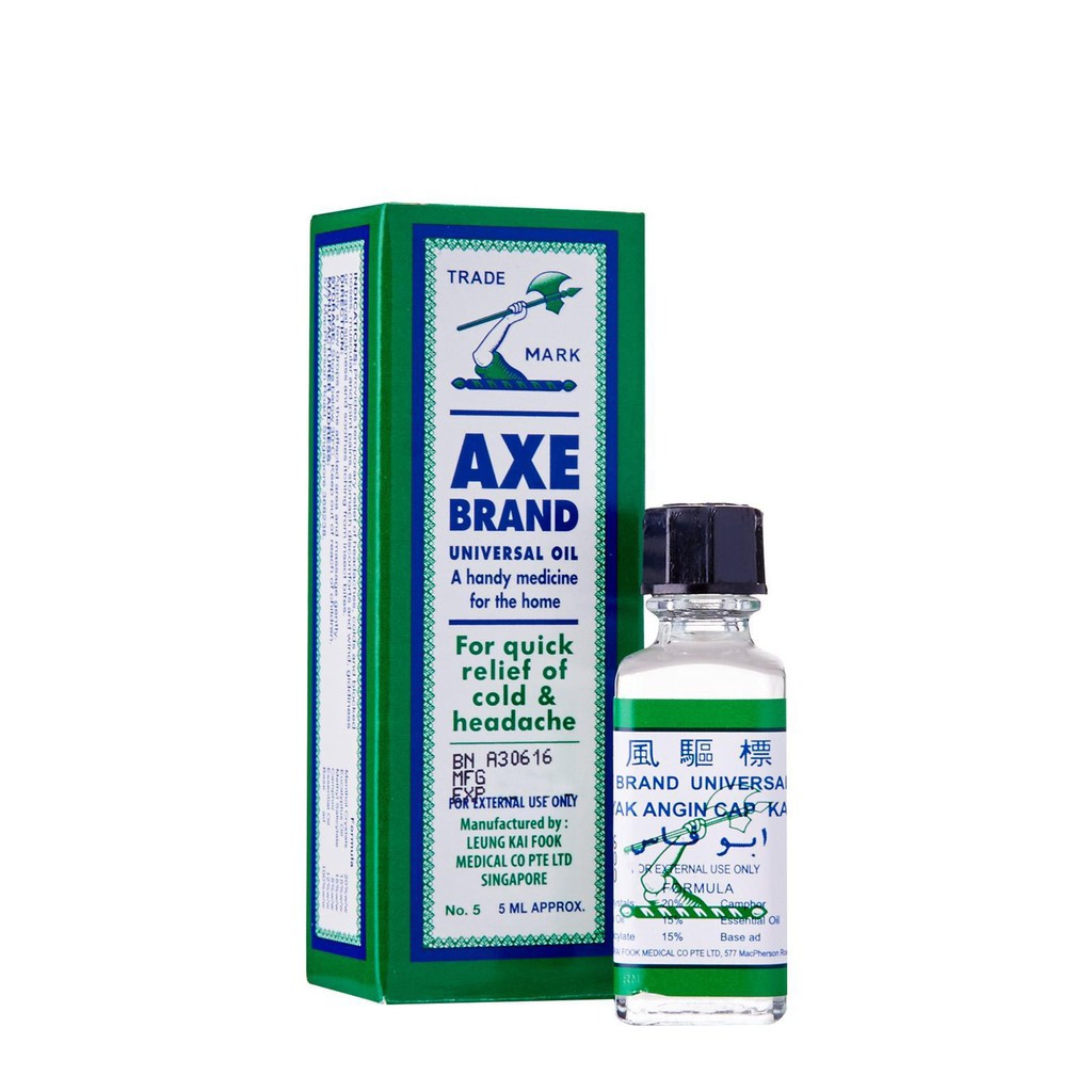 Axe Brand Medicated Oil No.5 x 5ml | Minyak angin cap Kapak | Shopee ...